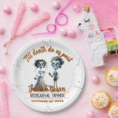 Tot de dood ons deel Halloween bruiloft Papieren Bordje (Feest)