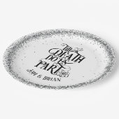 Tot de dood ons deel Halloween bruiloft Papieren Bordje (Gekanteld)