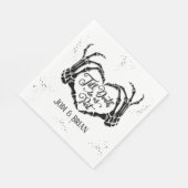 Tot de dood ons deel Halloween bruiloft Servet (Hoek)