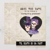 Tot de dood ons deel Halloween Save The Date (Voorkant / Achterkant)