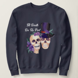 Tot de dood ons deel hoodie, Halloween schedels Trui