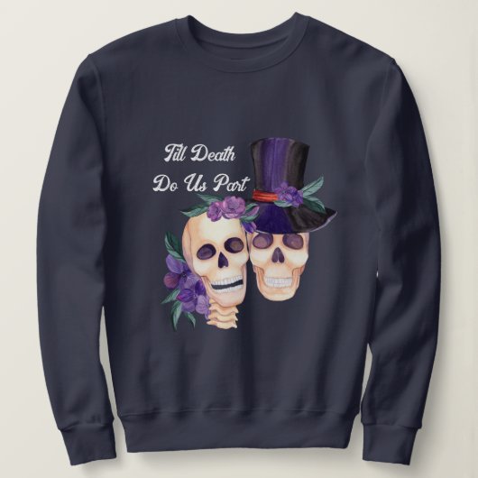 Tot de dood ons deel hoodie, Halloween schedels Trui (Design voorkant)
