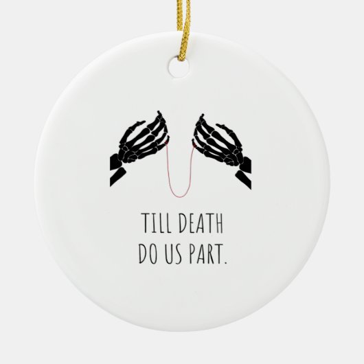 Tot de dood ons deel lichaam keramisch ornament (Voorkant)