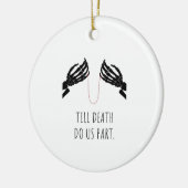 Tot de dood ons deel lichaam keramisch ornament (Links)