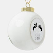 Tot de dood ons deel lichaam keramische bal ornament (Links)