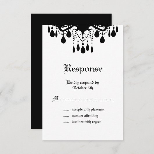 Tot de dood ons deel RSVP (Voorkant / Achterkant)