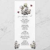 Tot de dood ons deel, skelet bruid bruidegom Menu (Voorkant)