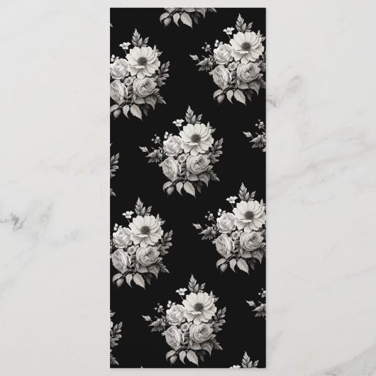 Tot de dood ons deel, skelet bruid bruidegom Menu (Achterkant)