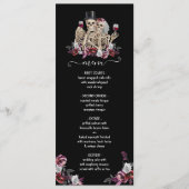 Tot de dood ons deel, skelet bruid bruidegom Menu (Voorkant)