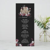 Tot de dood ons deel, skelet bruid bruidegom Menu (Staand voorkant)