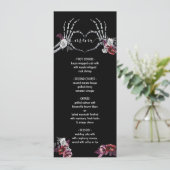 Tot de dood ons deel, skelet hart Menu (Staand voorkant)