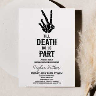 Tot de dood ons deel skelet Vrijgezellenfeest Kaart