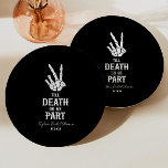 Tot de dood ons deel skelet Vrijgezellenfeest Papieren Bordje<br><div class="desc">Dit zijn zwart tot de dood Doe ons deel Gothic Spooky Skelet Vrijgezellenfeest Papier Borden!</div>