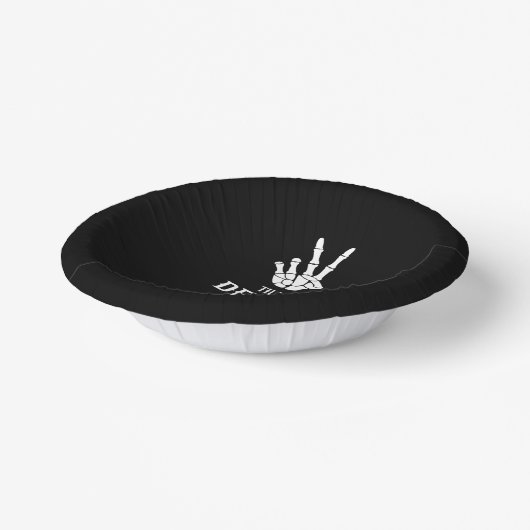 Tot de dood ons deel skelet Vrijgezellenfeest Papieren Kommen (Gebogen)