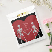 Tot de dood ons Deel Skeleton Black Bedankzakje (Gezegeld)