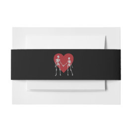 Tot de dood ons Deel Skeleton Black Uitnodigingen Wikkel