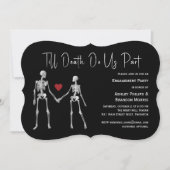 Tot de dood ons Deel Skeleton Black Verloving Kaart (Voorkant)
