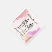 Tot de dood ons deel Skeleton Couple Name blush N Servet (Hoek)