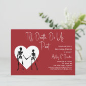 Tot de dood ons deel Skeleton Red Rehearsal Kaart (Staand voorkant)