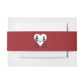 Tot de dood ons deel Skeleton Red Uitnodigingen Wikkel (Voorkant Voorbeeld)