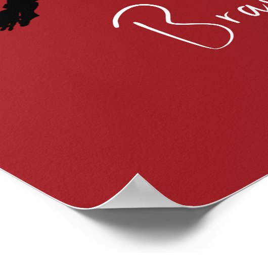 Tot de dood ons Deel Skeleton Red Welkom Poster (Hoek)