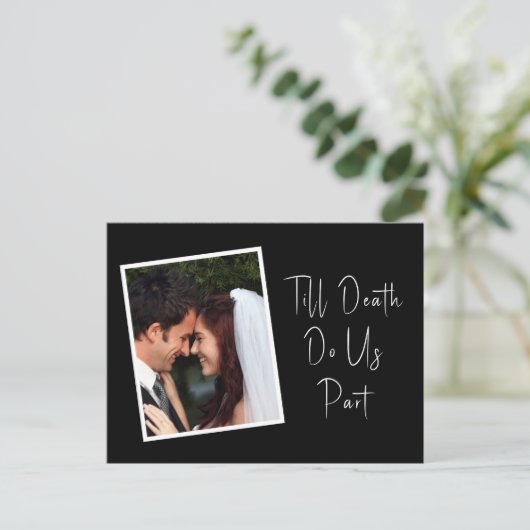 Tot de dood ons Deel Skeleton sparen de Datum Foto Briefkaart (Staand voorkant)