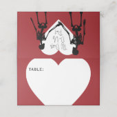 Tot de dood ons deel Skeleton Weddenschap Rood Plaatskaartje (Buitenkant ongevouwen)