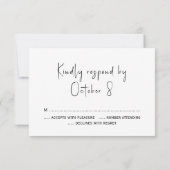 Tot de dood ons deel Skeleton Wedding Red RSVP (Achterkant)