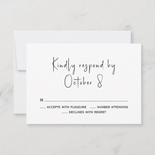 Tot de dood ons deel Skeleton Wedding Red RSVP (Achterkant)