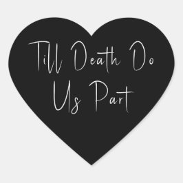 Tot de dood ons Deel Skeleton White Heart Sticker