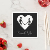 Tot de dood ons deel Skeleton White Napkins Servet (Insitu)