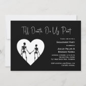 Tot de dood ons Deel Skeleton White Verloving Kaart (Voorkant)
