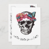 Tot de dood ons deel uitmaken van de schedel Hydra Uitnodiging Briefkaart (Voorkant / Achterkant)