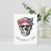 Tot de dood ons deel uitmaken van de schedel Hydra Uitnodiging Briefkaart (Staand voorkant)