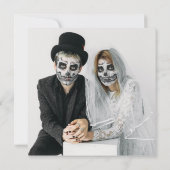 Tot de dood ons deel van de huwelijksuitnodiging kaart (Achterkant)