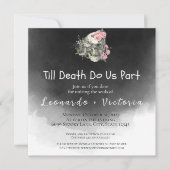 Tot de dood ons deel van de huwelijksuitnodiging kaart (Voorkant)