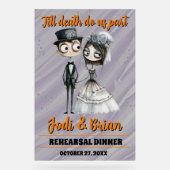 Tot de dood ons deel van Halloween Weddenschap Wel Acryl Bord (Voorkant)