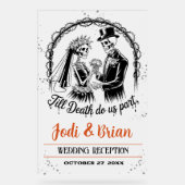 Tot de dood ons deel van Halloween Weddenschap Wel Acryl Bord (Voorkant)