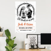 Tot de dood ons deel van Halloween Weddenschap Wel Poster (Thuiskantoor)