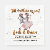 Tot de dood ons deel van Halloween Weddenschap Wel Servet (Voorkant)