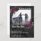 Tot de dood ons deel van het gotische Roos sparen Aankondigingskaart (Voorkant / Achterkant)