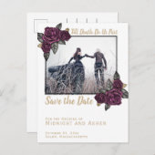 Tot de dood ons deel van het gotische Roos sparen Aankondigingskaart (Voorkant / Achterkant)