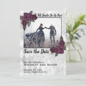 Tot de dood ons deel van het gotische Roos sparen Save The Date (Staand voorkant)