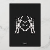 Tot de dood ons deel van het huwelijk folie uitnodiging (Achterkant)