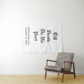 Tot de dood ons deel van het witte tapijt wandkleed (In Situ (horizontaal))