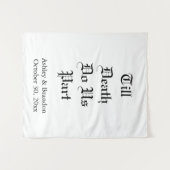 Tot de dood ons deel van het witte tapijt wandkleed (Voorkant (horizontaal))