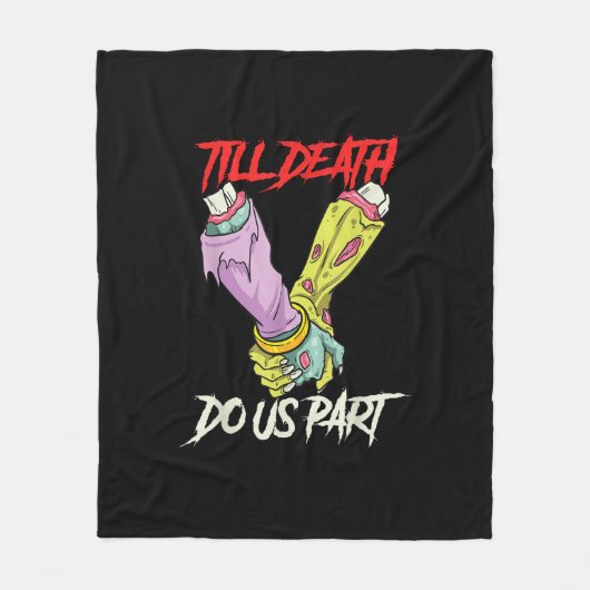 Tot de dood ons deel van Zombie Hands Death Pastel Fleece Deken (Voorkant)