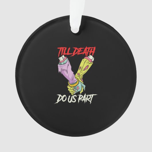 Tot de dood ons deel van Zombie Hands Death Pastel Ornament (voorkant)