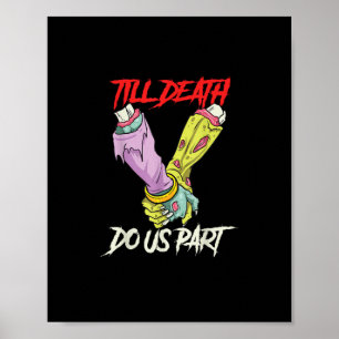 Tot de dood ons deel van Zombie Hands Death Pastel Poster