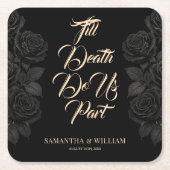 Tot de dood ons deelhuwelijk kartonnen onderzetters (Voorkant)